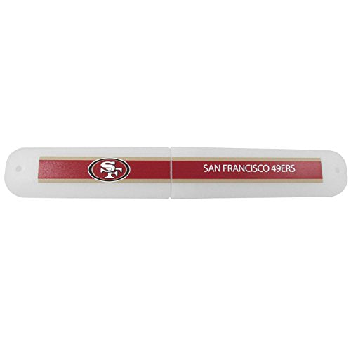 NFL San Francisco 49Ers Unisex Siskiyou Sportstravel Toothbrush Case, White, Standard
