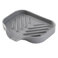 Silicone Sponge Holder with Drain Spout, Soap Dish for Shower Bathroom Kitchen, Easy to Clean, Quick Drying (4.7" x 3.6")