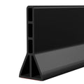 Raycity 3" High Shower Threshold Water Dam 59 IN Collapsible Shower Water Splash Guard for Curbless Shower Threshold Barrier Water Stopper for Wet and Dry Separation Bathroom and Kitchen (Black) - color: Black, style: 59 inch