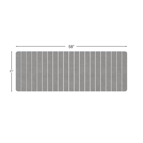 Bergamo Art Modern 58x21 Diatomite Stone Extra Large Bath Mat in Gray - color: Grey