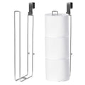 Toilet Paper Holder with Storage Extra 6 Roll Tissue, Over The Tank Toilet Paper Roll Holder Wall Mount, Brushed Nickel and Chrome Tissue Holder for Bathroom, RV Toilet Paper Holder with Shelf, 2Pcs - color: Silver, 2pcs, 12.99in