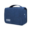 L & FY Hanging Travel Toiletry Bag Women's Cosmetic Organizer Makeup Pouch Men's Shaving Kits With Handle (Denim Navy Blue) - color: Denim Navy Blue, size: Compact Size