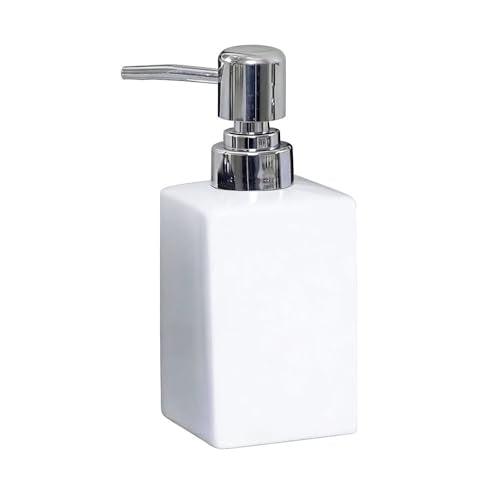 11OZ White Square Soap Dispenser for Bathroom Liquid Hand Pump Dispenser - color: Square