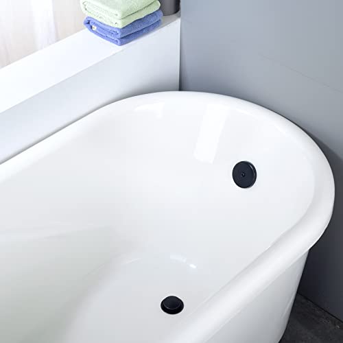 Brass Tip-Toe Tub Drain Kit, Oil Rubbed Bronze Tub Drain and Overflow Kit with Single Hole - color: Oil Rubbed Bronze, style: 1-hole