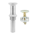 Bathroom Sink Drain,Drain Stopper Bathroom Sink Without Overflow,Small Cap Pop Up Drain Assembly with Detachable Strainer Basket,Built-in Anti-Clogging, Stainless Steel Nut Brushed Nickel - color: Brushed Nickel-small Cap, style: Without Overflow