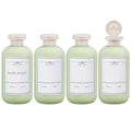ASEVAT 10oz 4Pcs Green Plastic Refillable Travel Shampoo and Conditioner Bottles Plastic Refillable Travel Shampoo Bottles with Flip Cap Shampoo and Conditioner Dispenser - color: Green, size: 10oz