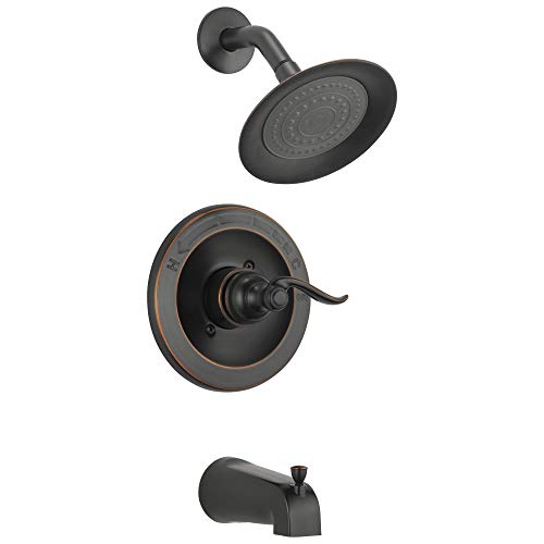 Delta Windemere 14 Series Bathtub and Shower Faucet Set, Oil Rubbed Bronze Shower Head and Handle Set, Valve Trim Kit, Oil Rubbed Bronze BT14496-OB (Valve Not Included)