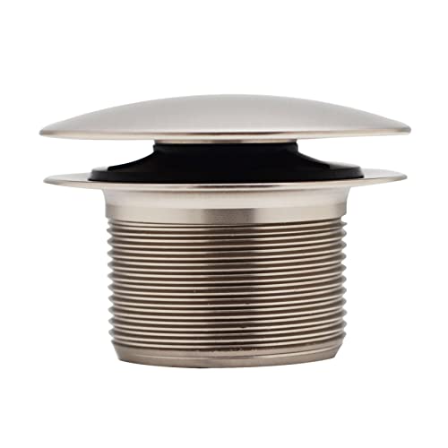 Westbrass D398RK-50-20 1-1/2" NPSM Coarse Thread Mushroom Tip-Toe Bathtub Drain Stopper with Illusionary Overflow Faceplate, Stainless Steel (50-Pack) - color: Stainless Steel, size: 50 Pack