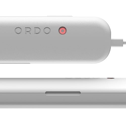ORDO Sonic+ Toothbrush Travel Case, portable USB Charging, White | Sonic toothbrush holder, durable design, secure magnetic closure, travel friendly, toothbrush not included - color: White/Silver