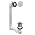 Westbrass Pull & Drain Sch. 40 PVC Bath Waste with One-Hole Top Elbow, Polished Nickel, D49721-05 - color: Polished Nickel, size: 1 Pack