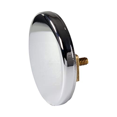 Westbrass D980R-2-26 Floating No-Hole Bath Waste Overflow Faceplate and Adaptor, Polished Chrome (2-Pack) - color: Polished Chrome, size: 2 Pack