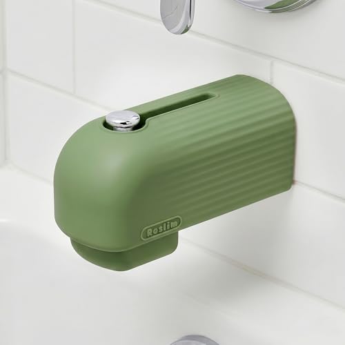 Roslim Silicone Baby Bathtub Faucet Cover, Bath Faucet Cover for Kids Bathtub Safety, Spout Cover for Baby, Toddler，Upgraded Bath Tub Spout Protector Cover, Universal Fit, Olive Green - color: Olive Green