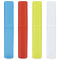 Mulbozy 4 Pack Portable Travel Toothbrush Case, Transparent Breathable Plastic Toothbrush Holder for Home, Travel, Business, Camping, School - color: Style B-Blue, Red, Yellow, White