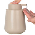 BosilunLife Hand Soap Dispenser - Ceramic Dish Soap Dispenser for Bathroom 12ounce Refillable Liquid Hand Wash Dispenser for Essential Oil, Lotion Soap, Khaki - color: Khaki