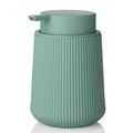 YAUKPH Striped Liquid Hand Soap Dispenser with Leak-Proof Pump for Bathroom and Kitchen Countertop 11oz Sage Green - color: Sage Green, size: Liquid Dispenser