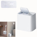 Wall Mounted Holder Fit for Clorox Toilet Wand, Compatible with Clorox Toilet Wand Holder only, Automatic Open and Closing Lid Design, White - size: 1 pack