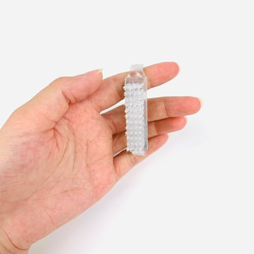 24 Pack Mini Nail Brushes, Colorful Handle Grip Nail Brush, Fingernail Scrub Cleaning Brushes for Nails and Toes Women Men, 4 Colors - color: Blue, Red, Yellow, Transparent