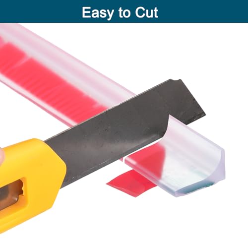 uxcell 78 Inch Collapsible Shower Barrier Stopper Water Splash Guard Blocker 79"Lx0.8"Wx0.5"H for Bathroom Kitchen Wet and Dry Separation, Clear - color: Clear, size: 79"Lx0.8"Wx0.5"H