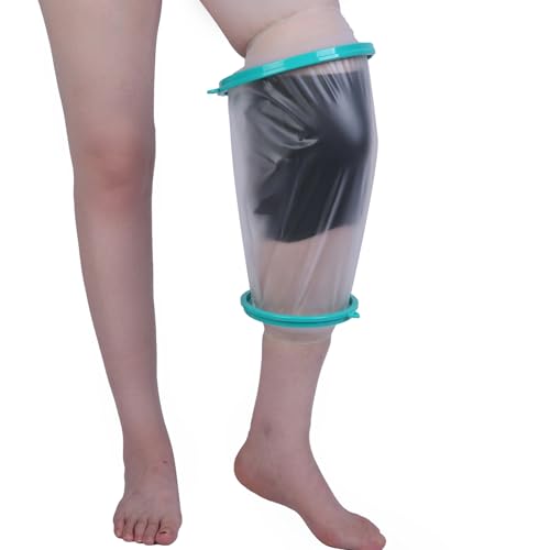 Cast Covers for Shower Leg, Waterproof Cast Cover for Showering, Knee Surgery Recovery Equipment, Waterproof Knee Brace, Knee (Diameter - 7.9") - color: Knee, style: Reinforced Green