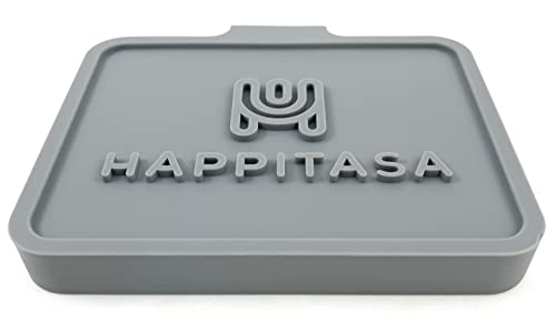 Silicone Soap Dish Tray and Sponge Holder with Drain Chute, Rectangular, Kitchen and Bathroom Sink Organizer (Grey, 5.2"x4" (Set of 2), 7.2 Ounces) - color: Gray, size: (SM) 5.2"x4" (2pcs)