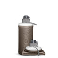 HydraPak Flux - Collapsible Backpacking Water Bottle (750ml, 1L, 1.5L) - BPA Free, Ultra Light, Spill-Proof Twist Cap - color: Mammoth Grey, style: 1L/32oz