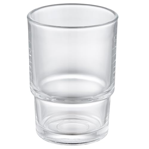 Bathroom Glass Cup, Aomasi Transparent Toothbrush & Toothpaste Holder, Mouthwash Tumbler Cup Drinking Mug Glassware - color: Transparent