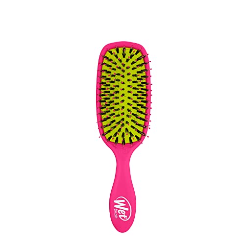 Wet Brush Shine Enhancer Hair Brush, Pink - Exclusive Ultra-soft IntelliFlex Bristles - Natural Boar Bristles Leave Hair Shiny And Smooth For All - For Women, Men, Wet And Dry Hair - color: Pink, size: 1 Count (Pack of 1)