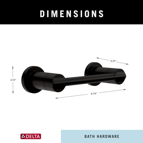 Delta Pivoting Toilet Paper Holder | Matte Black | Wall Mount | Nicoli Bathroom Accessories - color: Matte Black