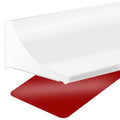 39 Inch Shower Threshold Water Dam, Silicone Barrier Shower Door Bottom Seal Strip, Self Adhesive Waterproof Barrier, for Kitchen Countertop Sink, Cooktop, Bathroom（White） - color: White, style: 39 in