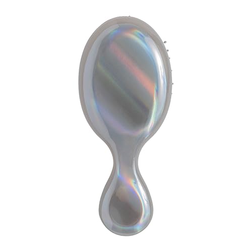 Wet Brush Mini Detangler Hair Brush, Chrome (Iridescence Icon), Detangling Travel Hairbrush, Ultra-Soft IntelliFlex Bristles Glide Through Tangles with Ease, Pain-Free, All Hair Types, Limited Edition - color: Iridescence Icon Chrome