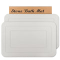 2 Pack Stone Bath Mat, Diatomaceous Earth Shower Mat, Non-Slip Super Absorbent Quick Drying Bathroom Kitchen Floor Mat (Ash Gray, 24x15) - color: Ash Gray Rectangle