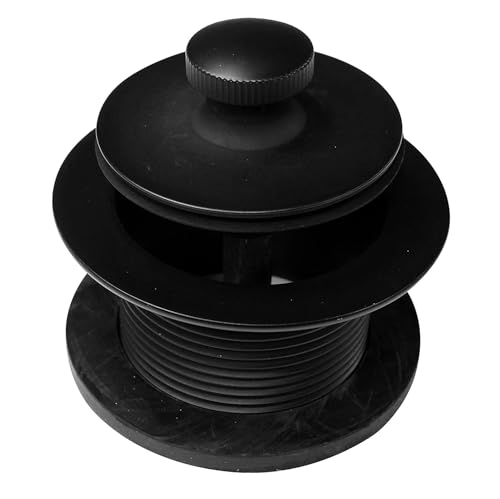 Westbrass D3324-62 1-1/2" NPSM Pull & Drain Bathtub Plug, Coarse Thread, Matte Black - color: Matte Black