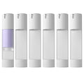 longway 1.7 Oz (50ML) Empty Refillable Airless Pump Bottle,Travel Foundation Containers,Airless Cosmetic Pump Bottle for Hand Sanitizer, Toner,Gel,Hair Oil, Lotion and Face Cream (Pack of 6, Frosted) - size: 50 ml