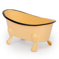 Rustic Enamel 1 Piece 5.5" Metal Clawfoot Mini Bathtub Soap Dish Mini Bath Tub Decoration Clawfoot Tub Soap Caddy Lemon - color: Lemon