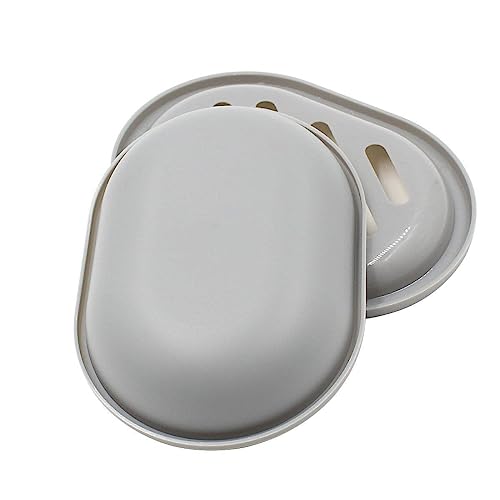 Topsky 4pcs Soap Dish with Drain, Soap Holder, Soap Saver, Easy Cleaning, Dry, Stop Mushy Soap (Grey) - color: Grey 4pcs