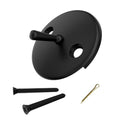 Trip Lever Bathtub Overflow Faceplate, Trip Levers Tub Drains Cover with Matching Screws (Matte Black) - color: Black Cover