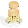 Wooden Dish Brushes, Dish Dishwashing Brush for Cleaning Dishes, Kitchen Wooden Cleaning Dsihes Set with Draining Rack, Natural Sisal Bristles, 1 Set