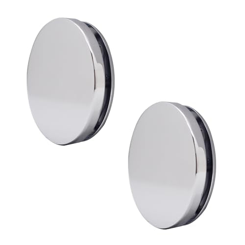 Westbrass D980R-2-26 Floating No-Hole Bath Waste Overflow Faceplate and Adaptor, Polished Chrome (2-Pack) - color: Polished Chrome, size: 2 Pack