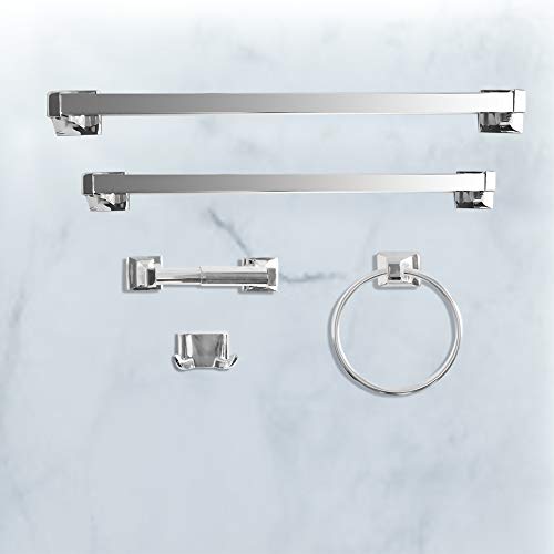 SENTO Chrome Toilet Paper Holder Wall Mount, Double Post Tissue Toilet Paper Holder, Easy Installation, Heavy Duty Metal, Polished Chrome - color: Polished Chrome