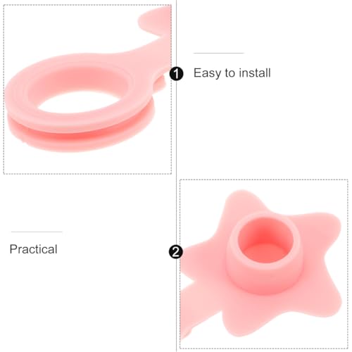 3pcs Silicone Bathtub Drain Stoppers with Star Pattern, General Tub Hair Stopper for 2.9-3cm Basin Hole, Leak-Proof Bath Plug Set for Residential and Commercial Bathrooms