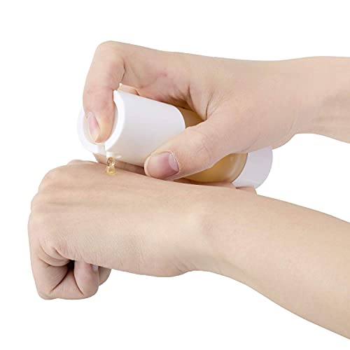 longway 1.7 Oz (50ML) Empty Refillable Airless Pump Bottle,Travel Foundation Containers,Airless Cosmetic Pump Bottle for Hand Sanitizer, Toner,Gel,Hair Oil, Lotion and Face Cream (Pack of 6, Frosted) - size: 50 ml