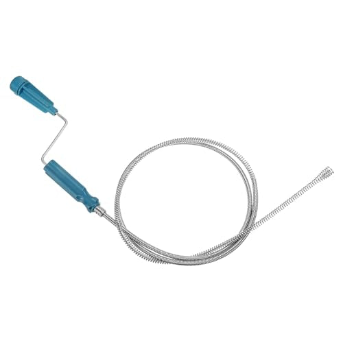 HARFINGTON Drain Augers 6 Ft Stainless Steel Flexible Plumbing Auger Hair Drain Cleaner Tool Toilet Auger Clog Remover Tool for Kitchen Bathroom Shower Sink Toilet Bathtub, Blue - color: Blue, size: 1.8m