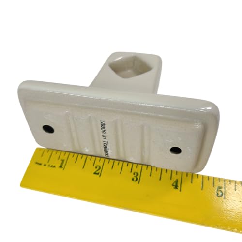 Beige Bone Almond Ceramic Tile Towel Bar Rod Rack Post Holder Porcelain Bracket Set Vintage Mid Century Modern Retro