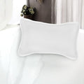 Luxury Bath Pillows for Tub, Slip Resistant Waterproof Bath Pillows for Tub Neck and Back Support with 2 Strong Suction Cups, Relaxing Spa Essentials (White) - color: White