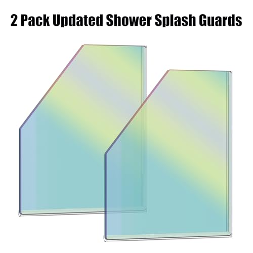 Shower Splash Guards for Bathrooms, 2 Pack, 8.3" x 7.1", Water Barrier, Easy Install