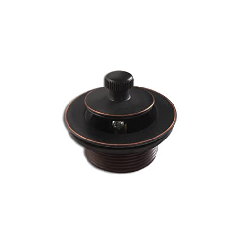 Lift and Turn Bathtub Drain Stopper with ABS Plastic Bushing, Fits in 1-1/2 Inch or 1-3/8 Inch Inner Bathtub Shoe, Easy to Install, Venetian Bronze - color: Venetian Bronze