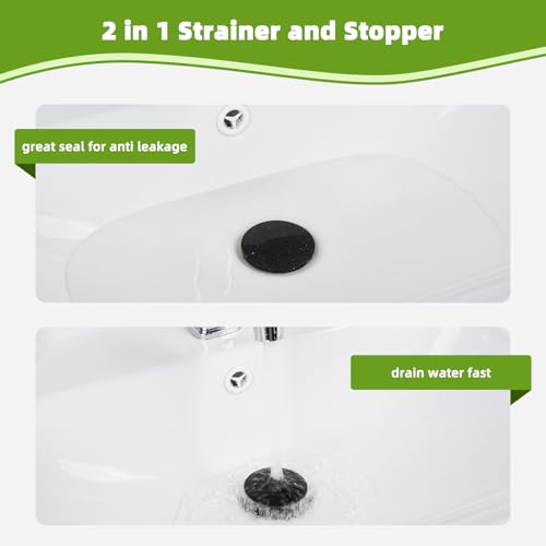 Universal Bathroom Sink Drain Strainer, Big Cover, Oil Rubbed Bronze | 2 in 1 Pop Up Sink Stopper for 1.1''~2.36'' Sink Basin Hole, Hair Catcher with Removable Stainless Steel Filter Basket - color: Oil Rubbed Bronze