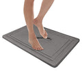 MICRODRY Quick Drying Memory Foam Framed Bath Mat with GripTex Skid-Resistant Base, 17x24, Dark Grey - color: Dark Grey, size: 17" x 24"