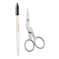 Tweezerman Eyebrow Shaping Scissors & Brush Stainless Steel - color: Stainless Steel