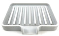 Silicone Soap Dish Tray and Sponge Holder with Drain Chute, Rectangular, Kitchen and Bathroom Sink Organizer (Light Grey, 5.2"x4" (Set of 2), 7.2 Ounces) - color: Light Grey, size: (SM) 5.2"x4" (2pcs)